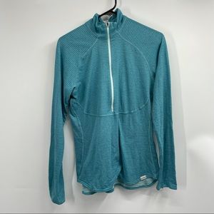 Patagonia Capilene 4 Expedition Weight Half Zip Turquoise Long Sleeve Thermal